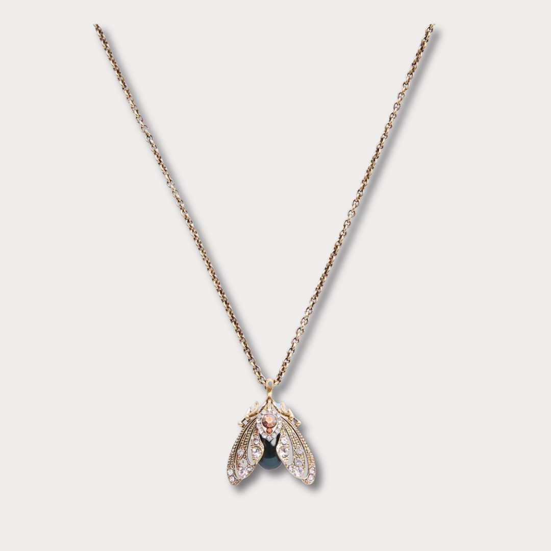 Moth Pendant Necklace – Tahitian Pearl