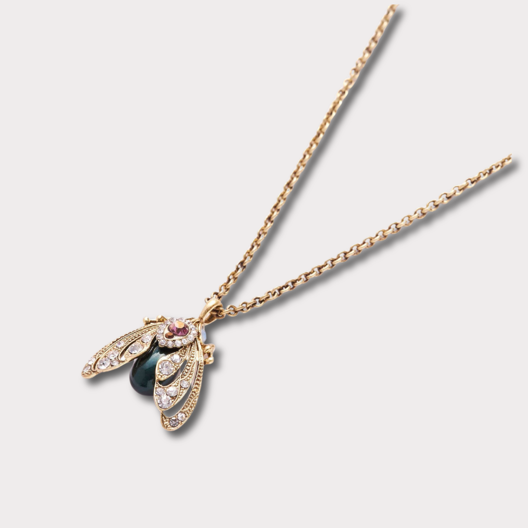 Moth Pendant Necklace – Tahitian Pearl
