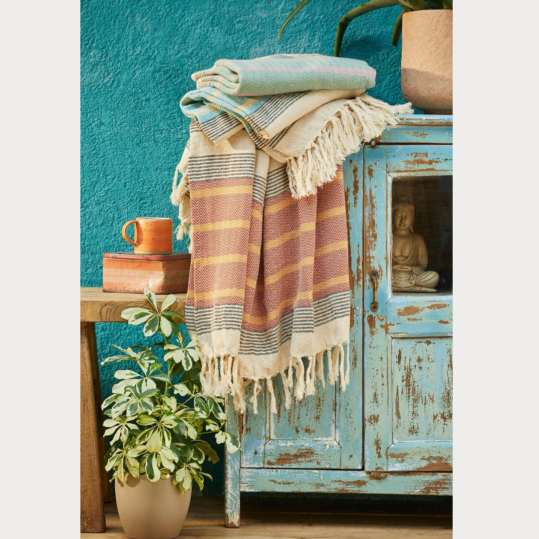 Terracotta Malabar Cotton Throw